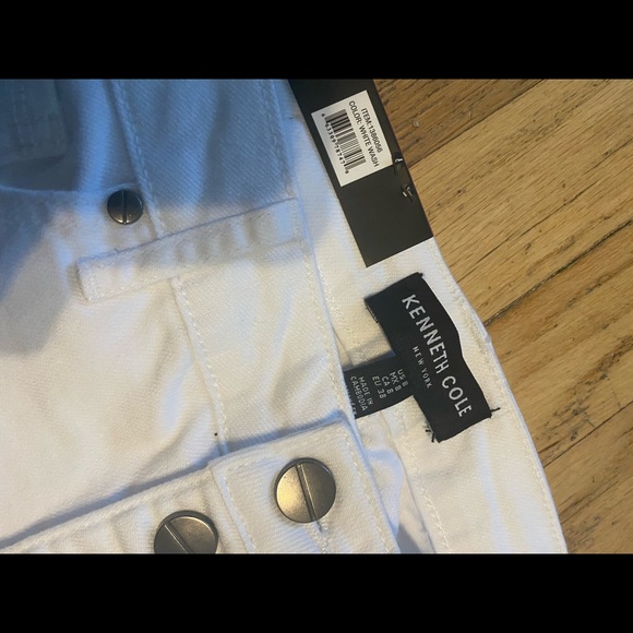 Kenneth Cole button fly straight leg raw hem jeans 29 - Picture 2 of 4